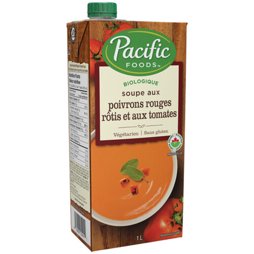 Pacific Foods Organic Soup Roasted Red Pepper & Tomato 1 L