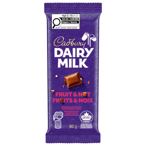 Cadbury Dairy Milk Chocolate Bar Fruit & Nut Raisins & Almonds 90 g