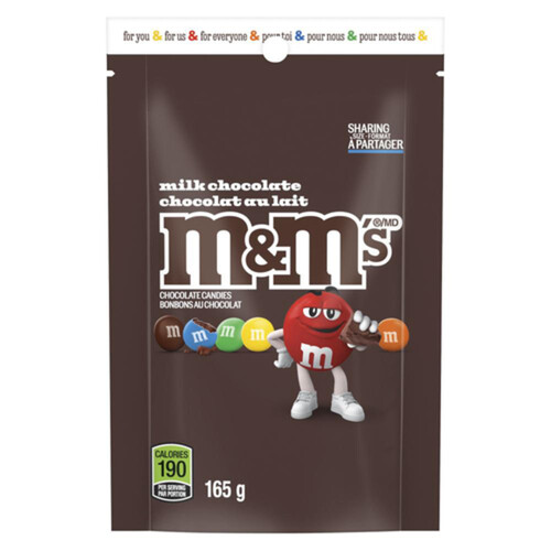 M&M's Milk Chocolate Stand Up Pouch 165 g