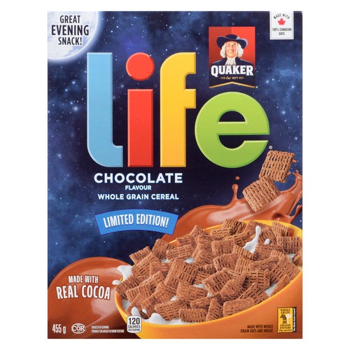 Quaker Life Whole Grain Cereal Chocolate 455 g