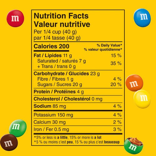 M&M'S Milk Chocolate Candies Peanut Butter Party Size Bag 800 g