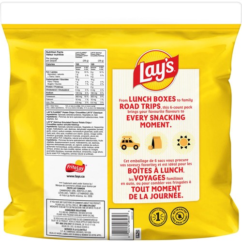 Lay's Potato Chips Variety Pack 6 x 28 g