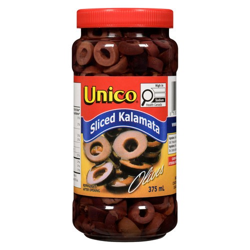 Unico Kalamata Olives Sliced 375 ml
