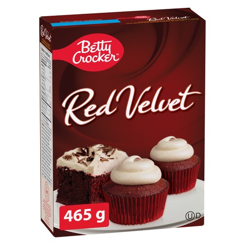Betty Crocker Cupcake Mix Red Velvet Frosting Included 12 Servings 465 g