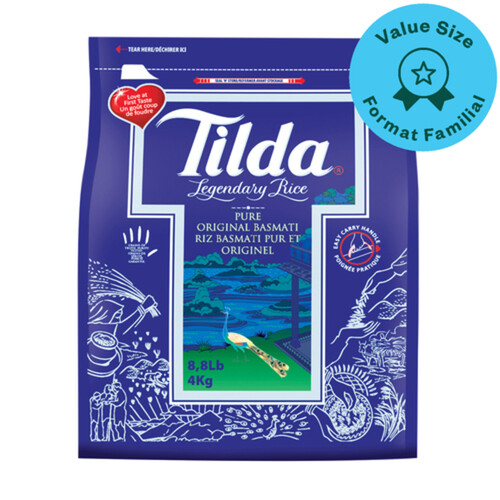 Tilda Gluten-Free Basmati Rice Pure Original Value Size 4 kg