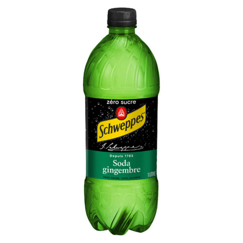 Schweppes Zero Sugar Ginger Ale 1 L (bottle)