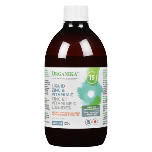 Organika Liquid Zinc & Vitamin C Natural Orange Flavour 300 ml