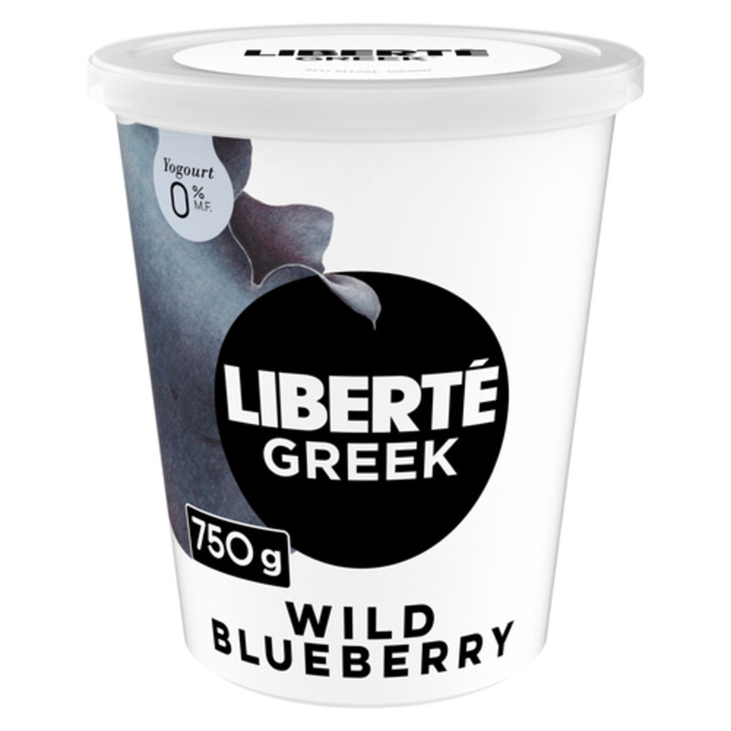 Liberté Greek Yogurt 0 Wild Blueberry 750 g Voilà Online Groceries