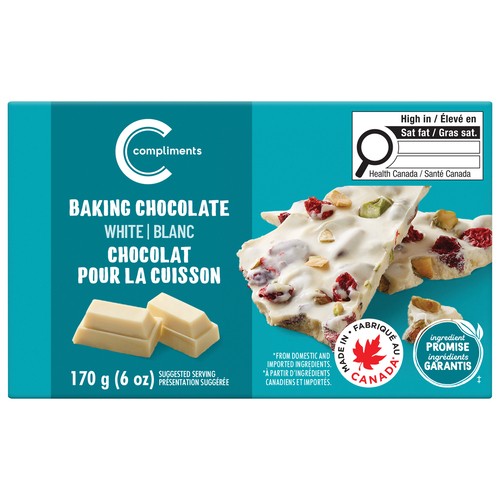 Compliments Baking Chocolate White 170 g