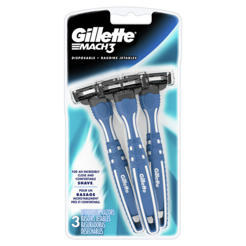 Gillette Mach3 Men’s Disposable Razor 3 Razors