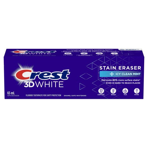 Crest 3D White Stain Eraser Toothpaste Mint 65 ml