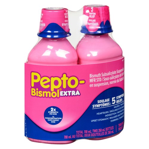 Pepto Bismol Original Liquid Extra Strength Multi Symptom 2 x 350 ml