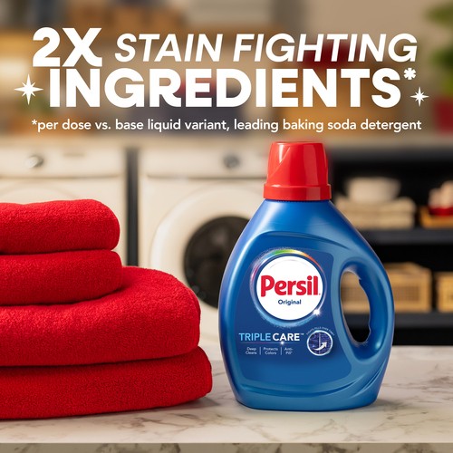 Persil TripleCare Liquid Laundry Detergent Original 1.86 L