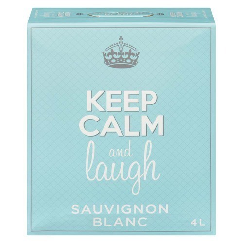 Keep Calm & Laugh White Wine 13% Alcohol Sauvignon Blanc 4 L