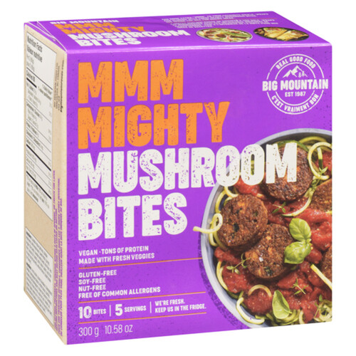 Big Mountain Foods Vegan Mighty Mushroom Bites Sweet Potato & Spinach 300 g