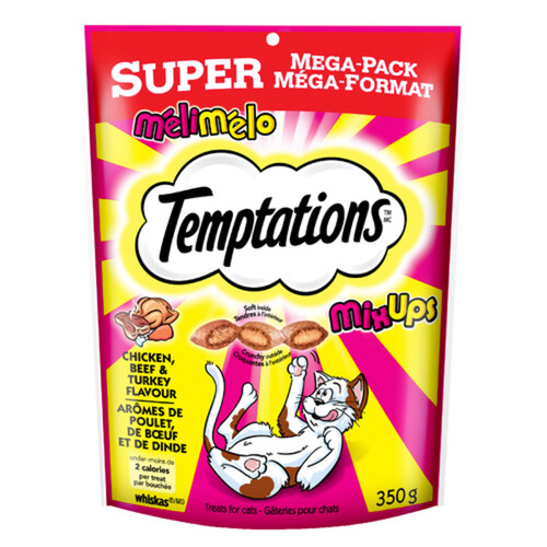 Temptations Mix Ups Cat Treats Chicken, Beef and Turkey Flavour 350 g