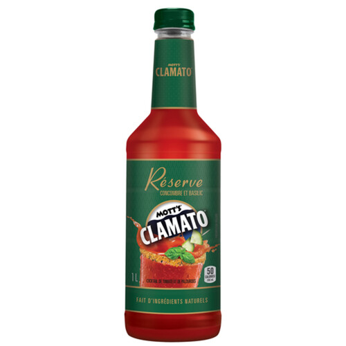 Motts Clamato Basil And Cucumber 1 L (bottle)