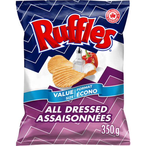 Ruffles Potato Chips All Dressed Flavoured 350 g