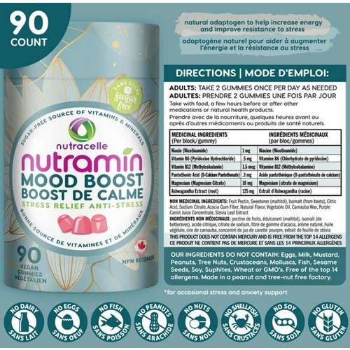 Nutramin Supplements Mood Boost Gummies 90 Count