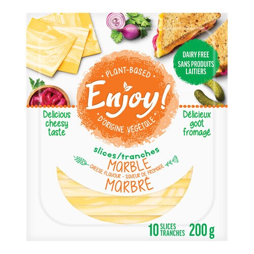 Enjoy Plant Based Sliced Cheese Marble 10 Slices 200 g