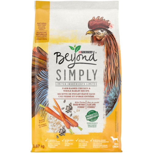 Beyond Simply Farm-Raised Chicken & Whole Barley Recipe Dry Dog Food 1.67 kg