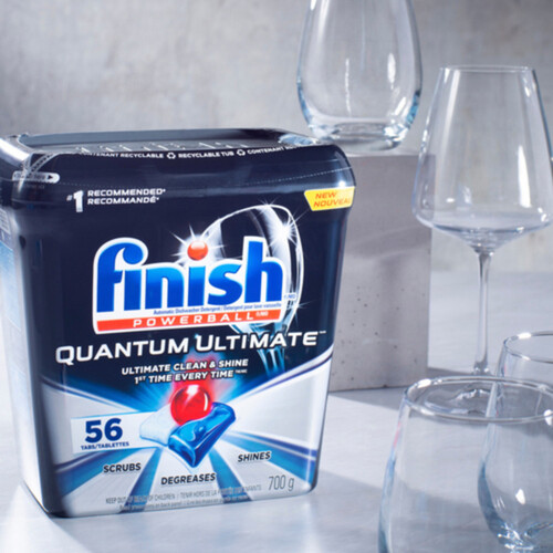 Finish Powerball Dish Cleaning Detergent Quantum Ultimate 56 Tabs