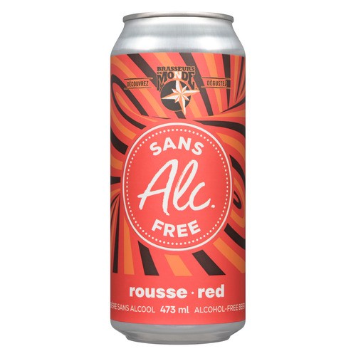 Brasseurs du Monde Beer Rousse Alcohol Free 473 ml (can)