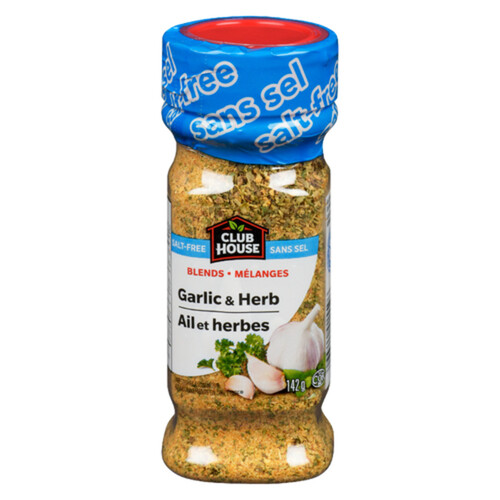 Club House Seasoning Blends Salt Free Garlic & Herb 142 g