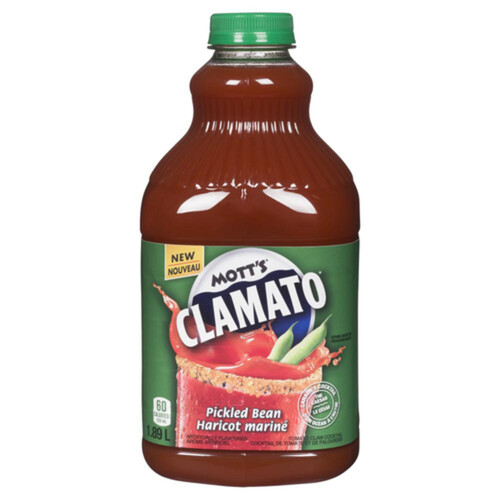 Mott's Clamato Mixer Juice Pickled Bean 1.89 L (bottle)