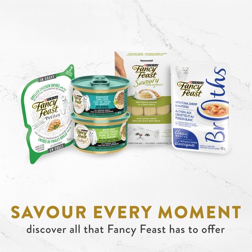 Fancy Feast Creamy Broths Cat Treats with Wild Salmon & Whitefish 40 g