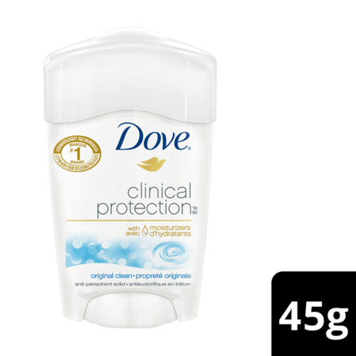 Dove Clinical Protection Antiperspirant Solid Original Clean 45 g