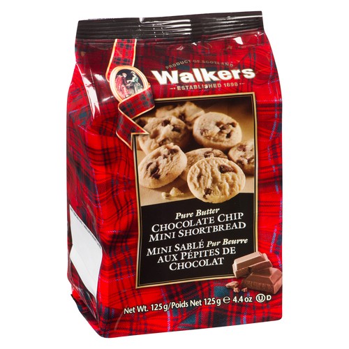 Walkers Mini Shortbread Rounds Chocolate Chip 125 g