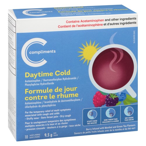 Compliments Daytime Cold Sachets Powder 10 Count