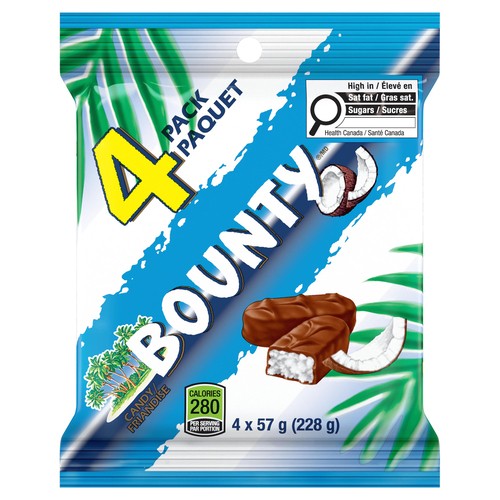 Bounty Chocolate Bar Original 4 x 57 g 
