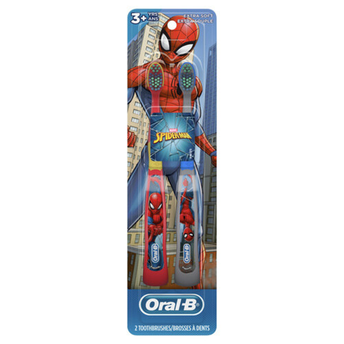 Oral-B Kids Manual Toothbrush Marvel Spiderman Soft Children 3+ 2 Pack