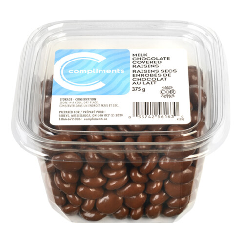 Compliments Milk Chocolate Raisins 375 g