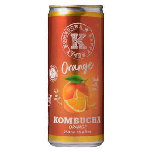 Happy Belly Gluten - Free Kombucha Orange 250 ml (can)