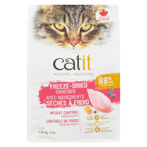 Catit Adult Dry Cat Food Freeze-Dried Weight Control Chicken Recipe 1.36 kg