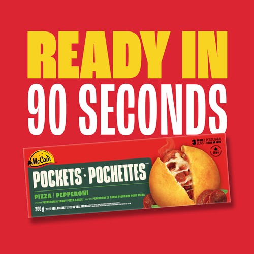 McCain Frozen Pizza Pockets Pepperoni 3 x 100 g