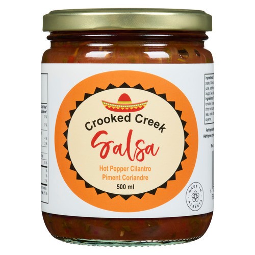 Crooked Creek Salsa Hot Pepper Cilantro 500 ml