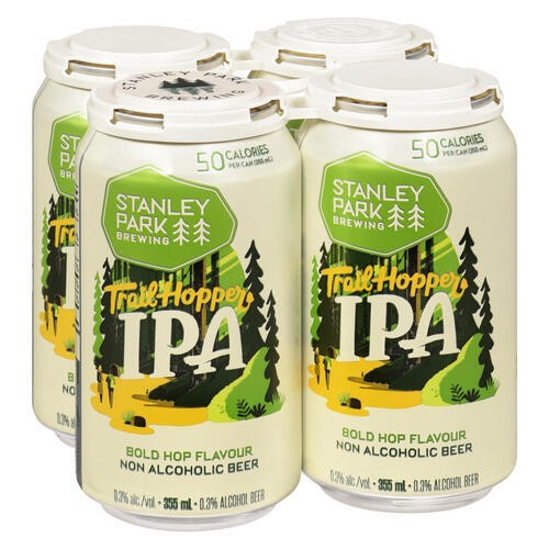 Stanley Park Brewing Non Alcoholic Beer Trail Hopper IPA  4 x 355 ml (cans)