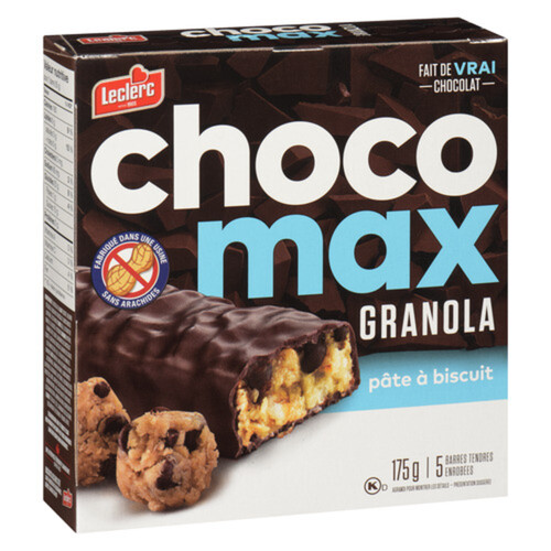 Leclerc Nut Free Granola Bar Made with Real Chocholcte Cookie