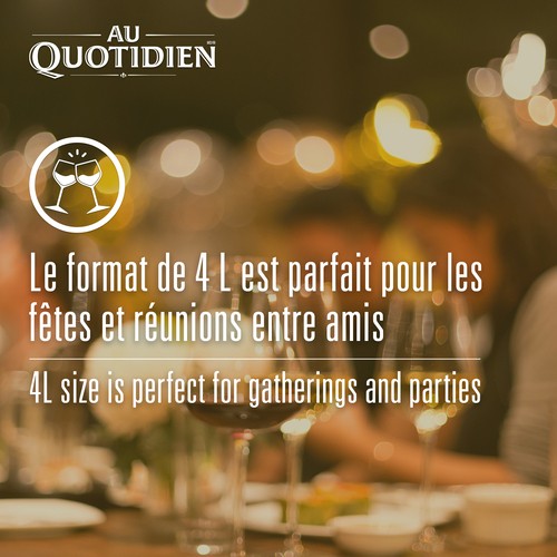 Au Quotidien White Wine Light 10.5% Alcohol 4 L
