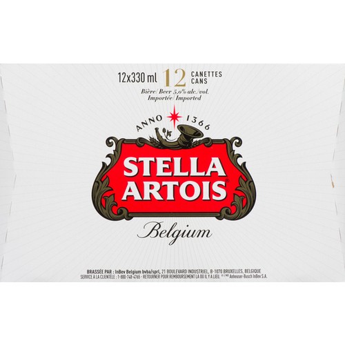 Stella Artois Beer Cans 12 x 330 ml