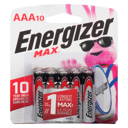 Energizer Max AAA Batteries 10 Pack