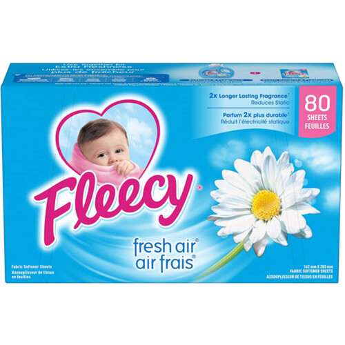 Fleecy Fabric Softener Fresh Air 80 Sheets