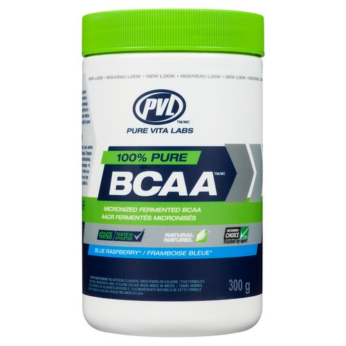 PVL 100% Pure BCAA Micronized Fermented Blue Raspberry 300 g 