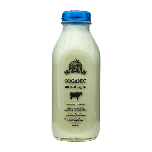 Farm Boy Organic 2% Milk Skimmed  946 ml (bottle)
