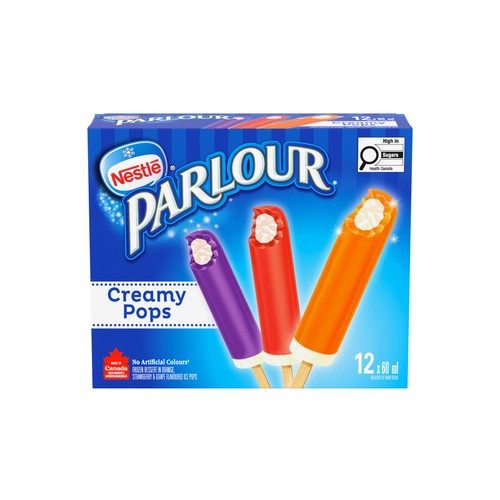 Nestle Parlour Frozen Dessert Bars Creamy Pops 12 Pack 720 ml