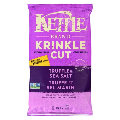 Kettle Foods Kettle Cooked Potato Chips Truffle & Sea Salt 220 g